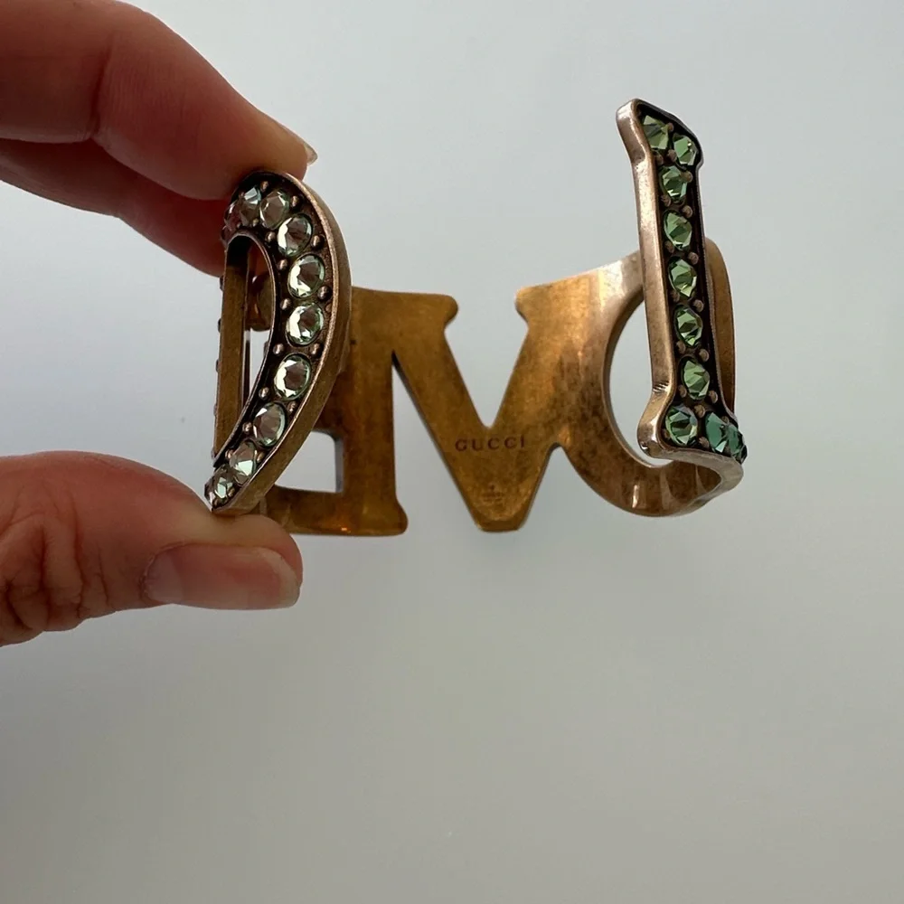 Gucci Colorful Rhinestone Cuff Bracelet - Picture 6 of 8